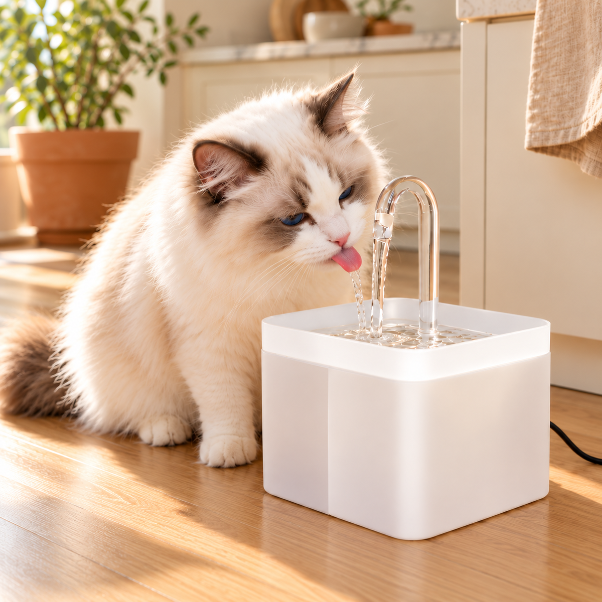 Fontanella d’Acqua per Gatti Ultra Silenziosa con Filtro